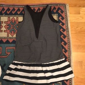 Lululemon reversible black and white striped dress